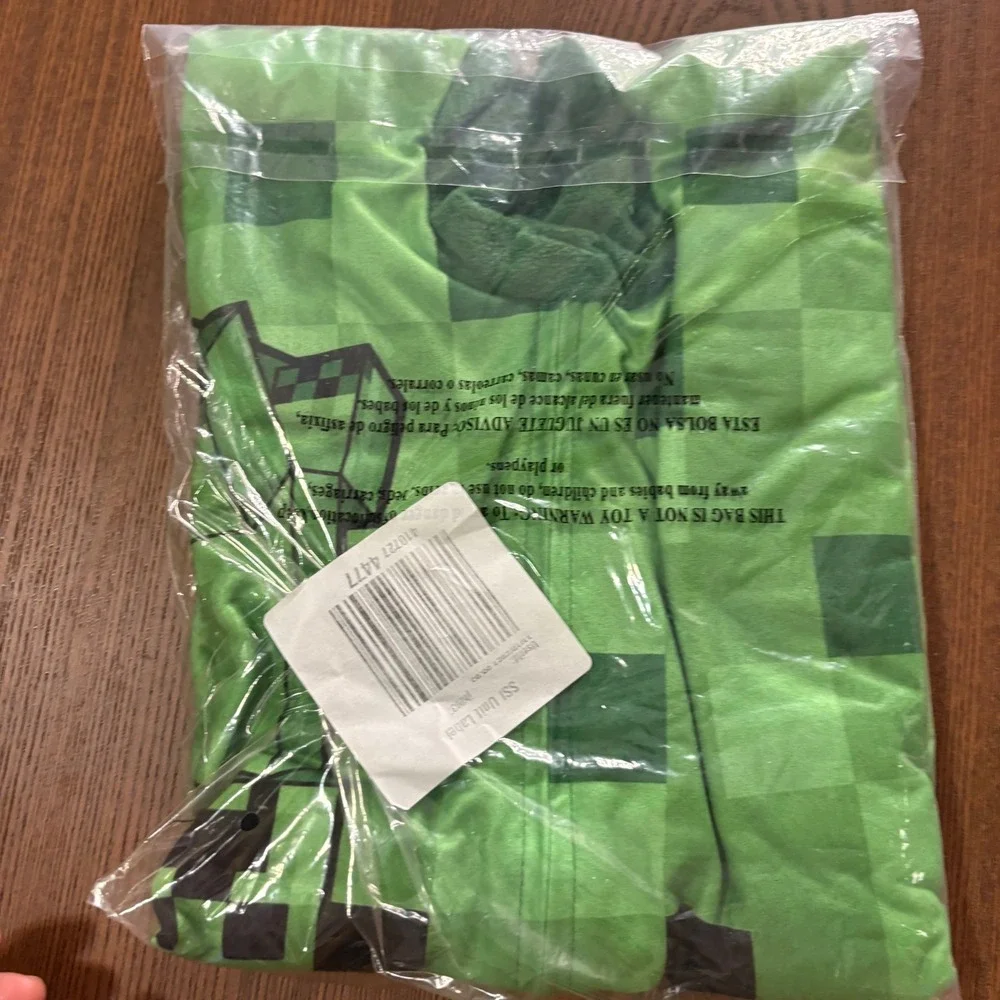 Minecraft‎ Creeper Pajamas Boys Size 8 Green New One Piece Union Suit NWT